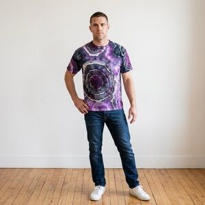 Handcrafted Ice Dyed Pocket T-shirt NWT XL TALL